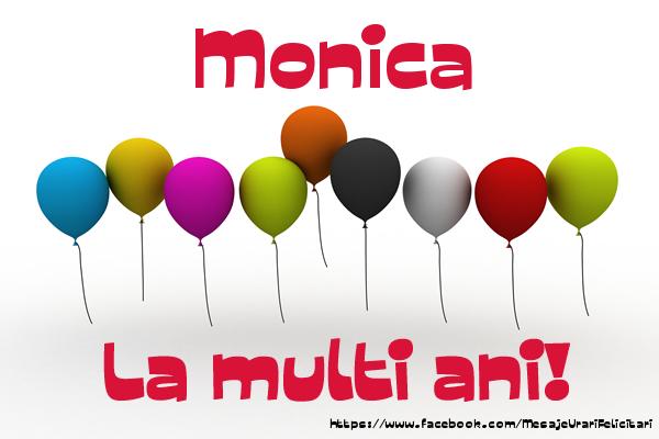 Felicitari de la multi ani - Baloane | Monica La multi ani!