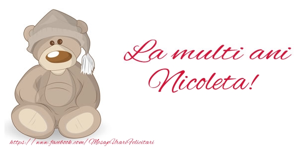 Felicitari de la multi ani - Ursuleti | La multi ani Nicoleta!