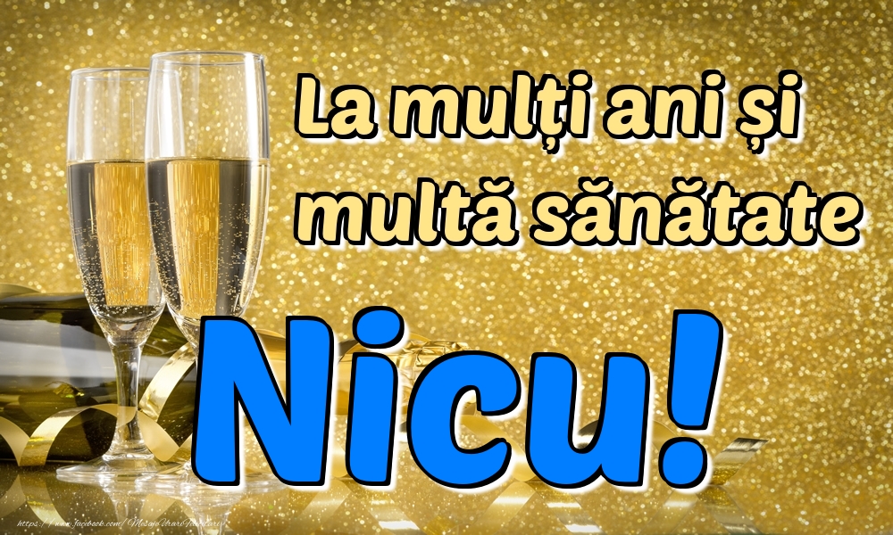 Felicitari de la multi ani - La mulți ani multă sănătate Nicu!