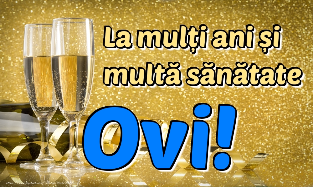 Felicitari de la multi ani - Sampanie | La mulți ani multă sănătate Ovi!