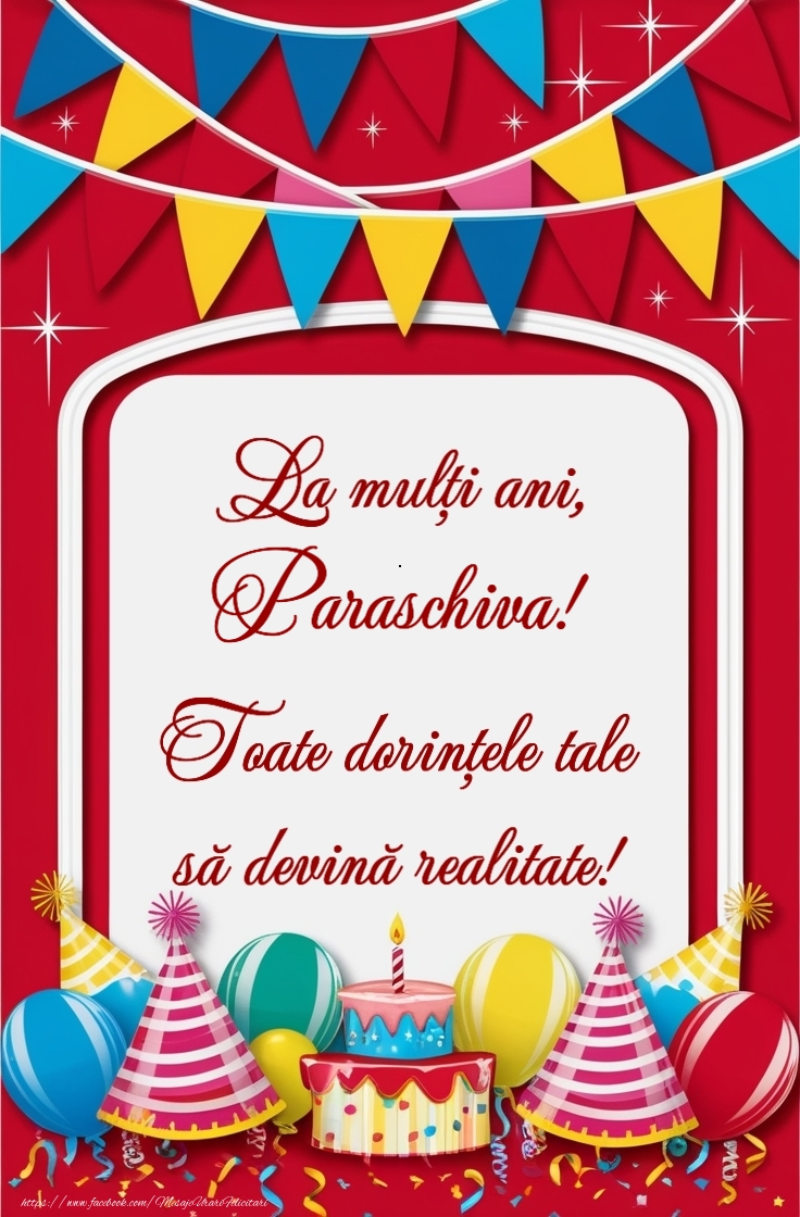Felicitari de la multi ani -  Tort, baloane la petrecere pentru fete