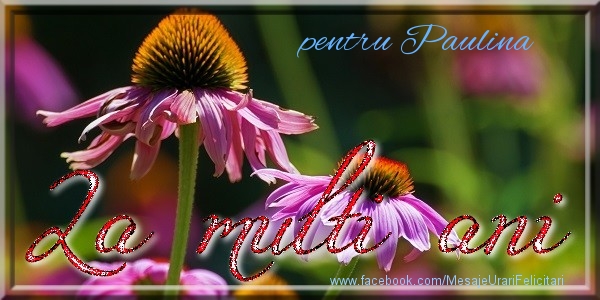 Felicitari de la multi ani - Flori | pentru Paulina La multi ani