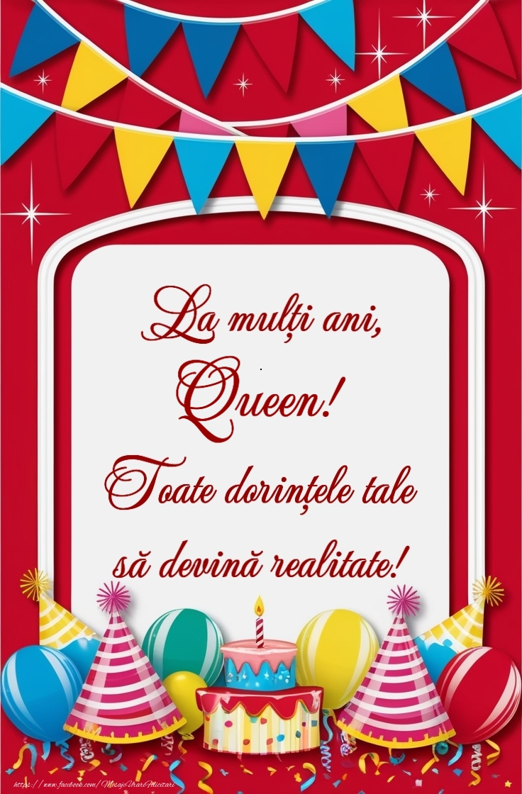 Felicitari de la multi ani -  Tort, baloane la petrecere pentru fete