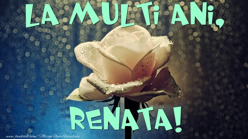 Felicitari de la multi ani - La multi ani, Renata