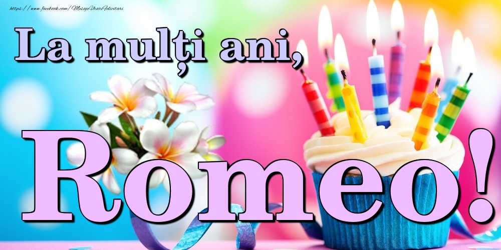 Felicitari de la multi ani - Flori & Tort | La mulți ani, Romeo!