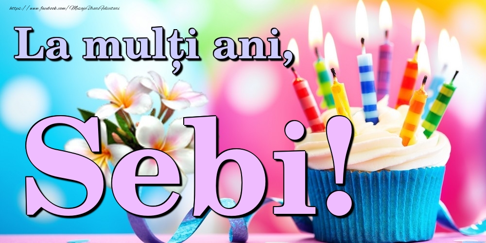 Felicitari de la multi ani - Flori & Tort | La mulți ani, Sebi!