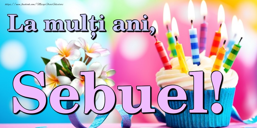 Felicitari de la multi ani - Flori & Tort | La mulți ani, Sebuel!