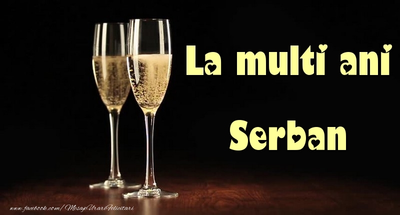 Felicitari de la multi ani - Sampanie | La multi ani Serban