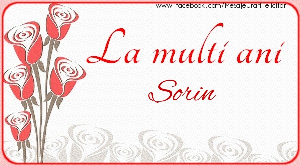 Felicitari de la multi ani - La multi ani Sorin
