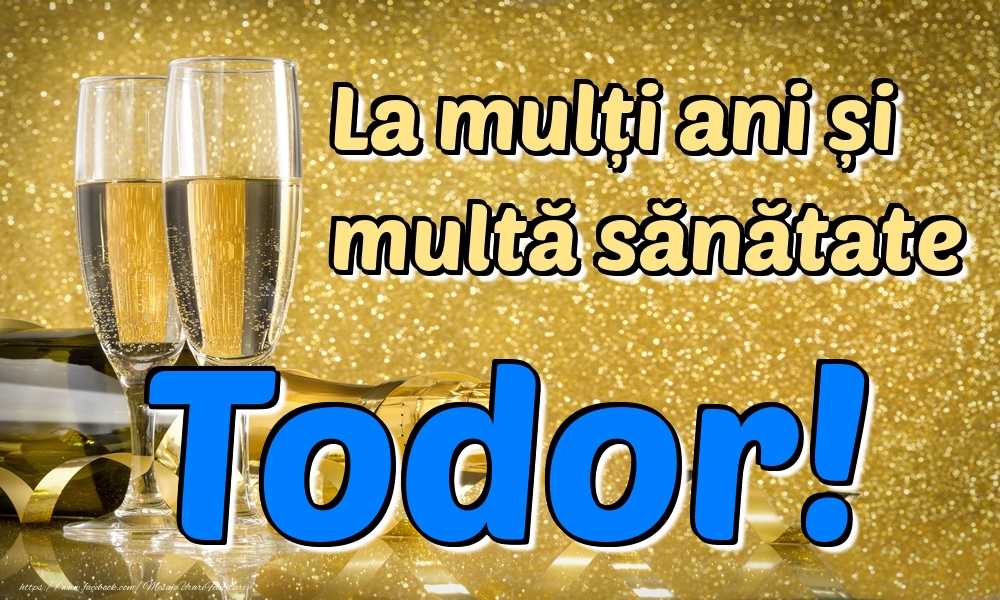 Felicitari de la multi ani - La mulți ani multă sănătate Todor!