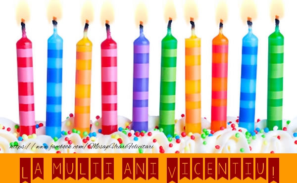 Felicitari de la multi ani - Lumanari | La multi ani Vicentiu!