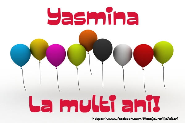 Felicitari de la multi ani - Baloane | Yasmina La multi ani!