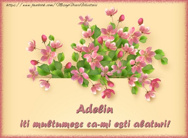 Felicitari de multumire - Flori | Adelin, iti multumesc ca-mi esti alaturi!