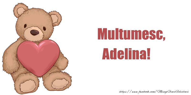 Felicitari de multumire - Ursuleti | Multumesc, Adelina!