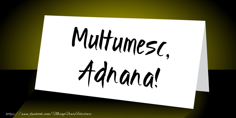 Felicitari de multumire - Multumesc, Adnana!