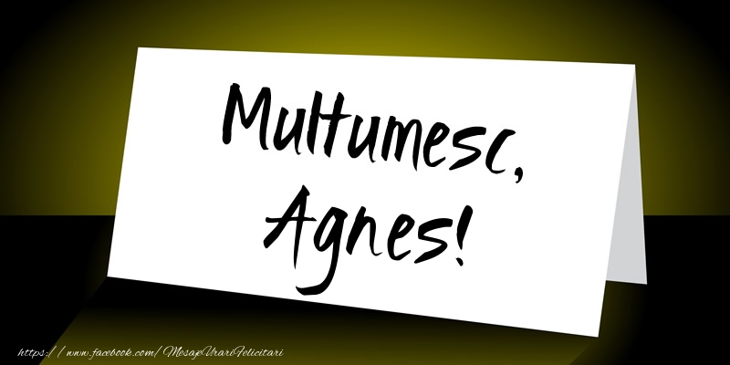 Felicitari de multumire - Multumesc, Agnes!