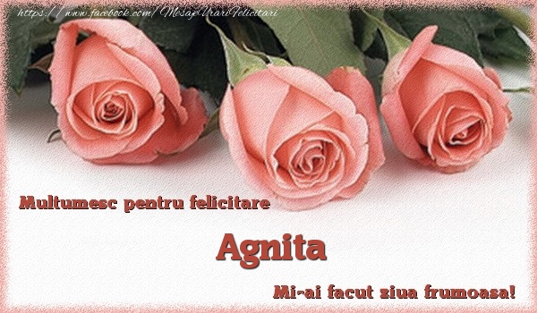 Felicitari de multumire - Multumesc pentru felicitare Agnita! Mi-ai facut ziua frumoasa!