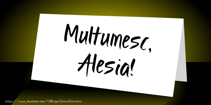 Felicitari de multumire - Multumesc, Alesia!