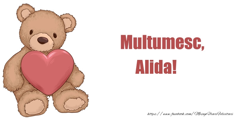 Felicitari de multumire - Ursuleti | Multumesc, Alida!