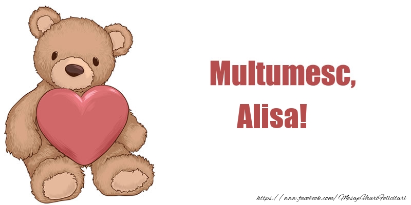 Felicitari de multumire - Ursuleti | Multumesc, Alisa!