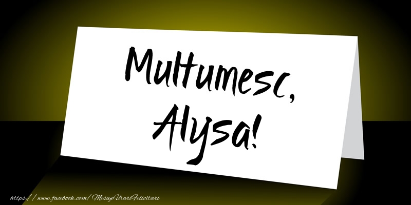 Felicitari de multumire - Mesaje | Multumesc, Alysa!