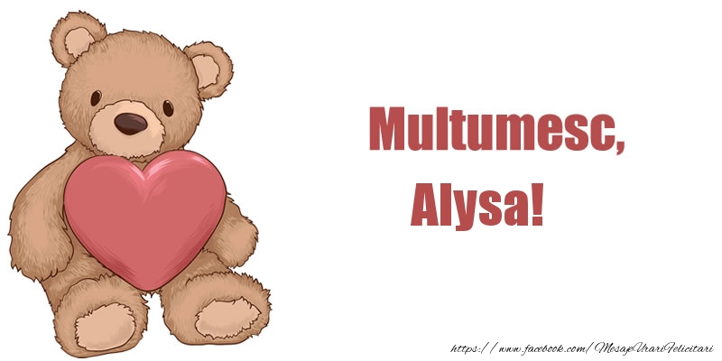 Felicitari de multumire - Ursuleti | Multumesc, Alysa!
