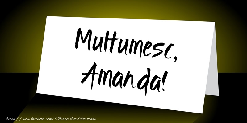 Felicitari de multumire - Mesaje | Multumesc, Amanda!