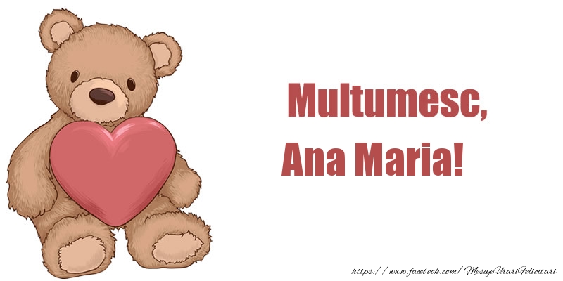 Felicitari de multumire - Ursuleti | Multumesc, Ana Maria!
