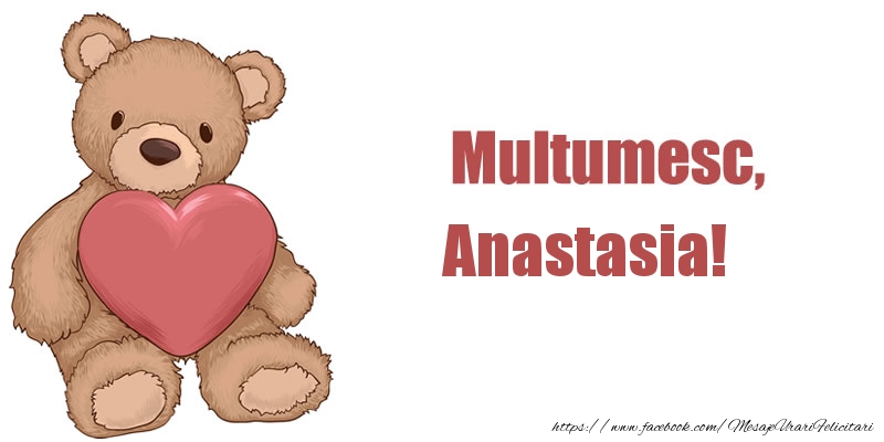 Felicitari de multumire - Ursuleti | Multumesc, Anastasia!