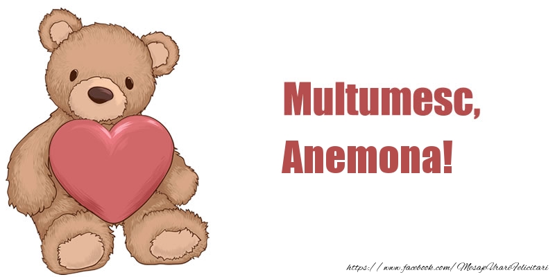 Felicitari de multumire - Ursuleti | Multumesc, Anemona!
