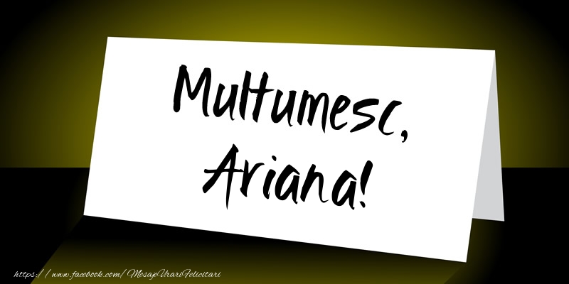 Felicitari de multumire - Multumesc, Ariana!