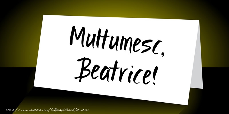 Felicitari de multumire - Multumesc, Beatrice!