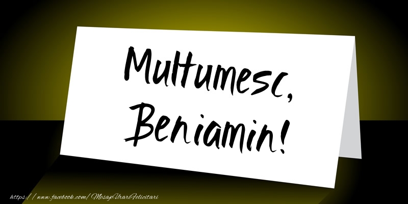 Felicitari de multumire - Mesaje | Multumesc, Beniamin!