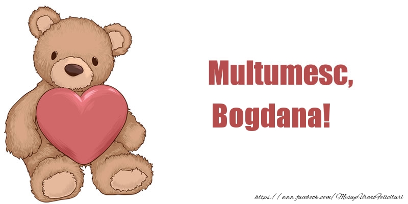 Felicitari de multumire - Ursuleti | Multumesc, Bogdana!