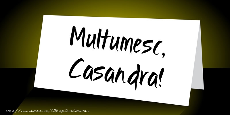 Felicitari de multumire - Multumesc, Casandra!