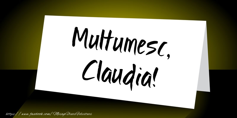Felicitari de multumire - Multumesc, Claudia!