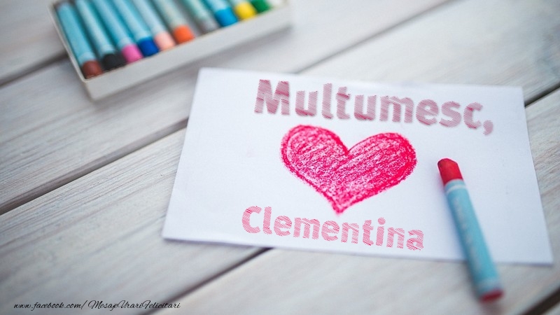 Felicitari de multumire - Multumesc, Clementina
