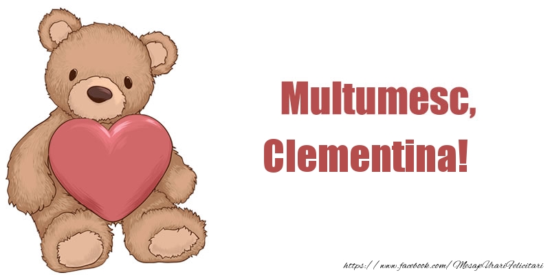 Felicitari de multumire - Ursuleti | Multumesc, Clementina!