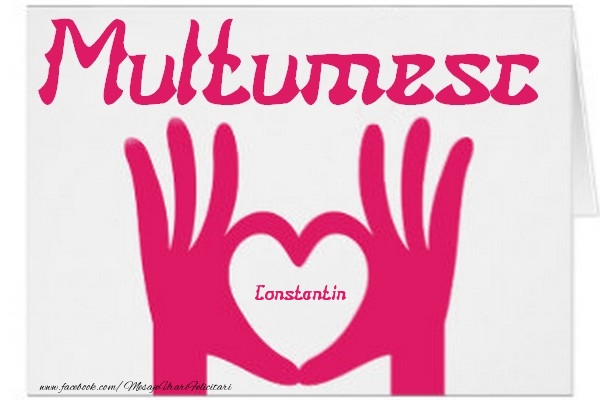 Felicitari de multumire - Multumesc, Constantin