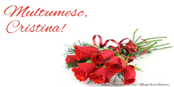 Felicitari de multumire - Trandafiri | Multumesc, Cristina!