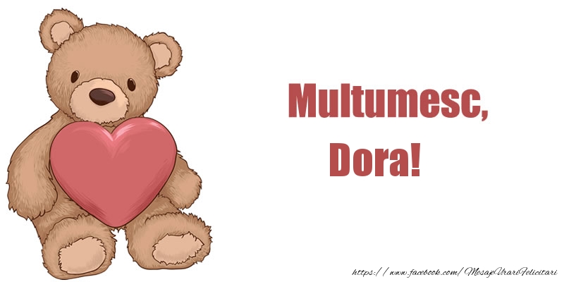 Felicitari de multumire - Ursuleti | Multumesc, Dora!