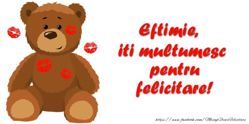 Felicitari de multumire - Ursuleti | Eftimie iti multumesc pentru felicitare!