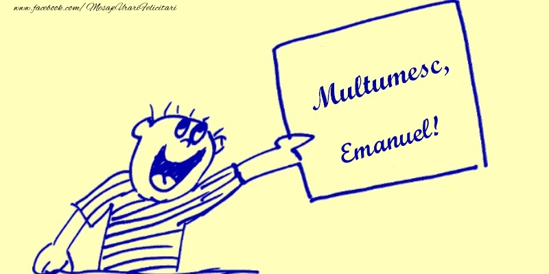 Felicitari de multumire - Multumesc, Emanuel