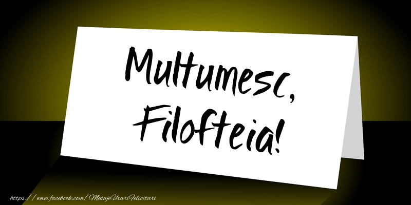Felicitari de multumire - Mesaje | Multumesc, Filofteia!