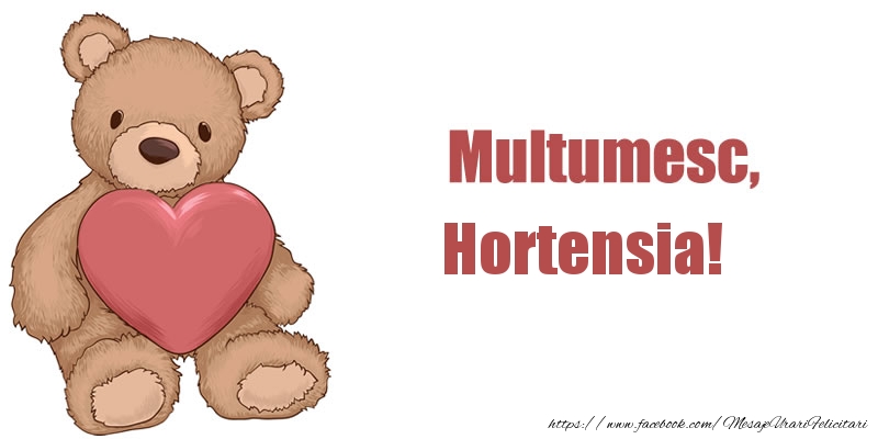 Felicitari de multumire - Multumesc, Hortensia!