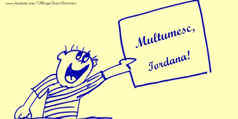 Felicitari de multumire - Multumesc, Iordana