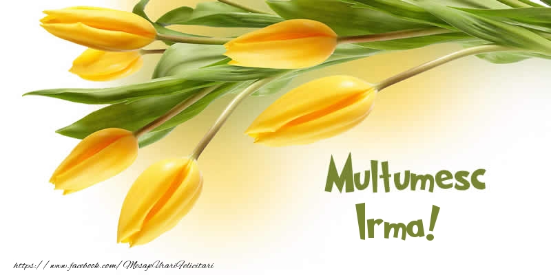 Felicitari de multumire - Lalele | Multumesc Irma!