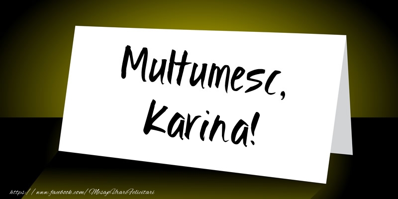 Felicitari de multumire - Mesaje | Multumesc, Karina!