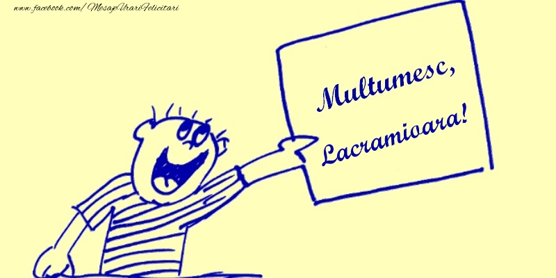 Felicitari de multumire - Multumesc, Lacramioara
