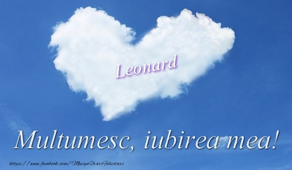 Felicitari de multumire - Leonard. Multumesc, iubirea mea!